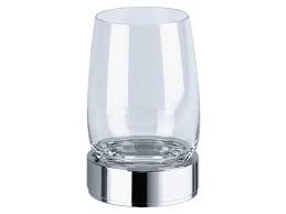 ELEGANCE držák sklenice, stolní,chrom/sklo